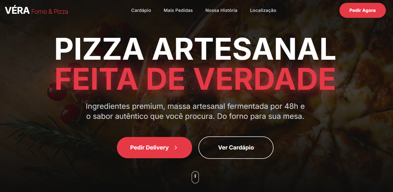 Vera Pizzaria Interface